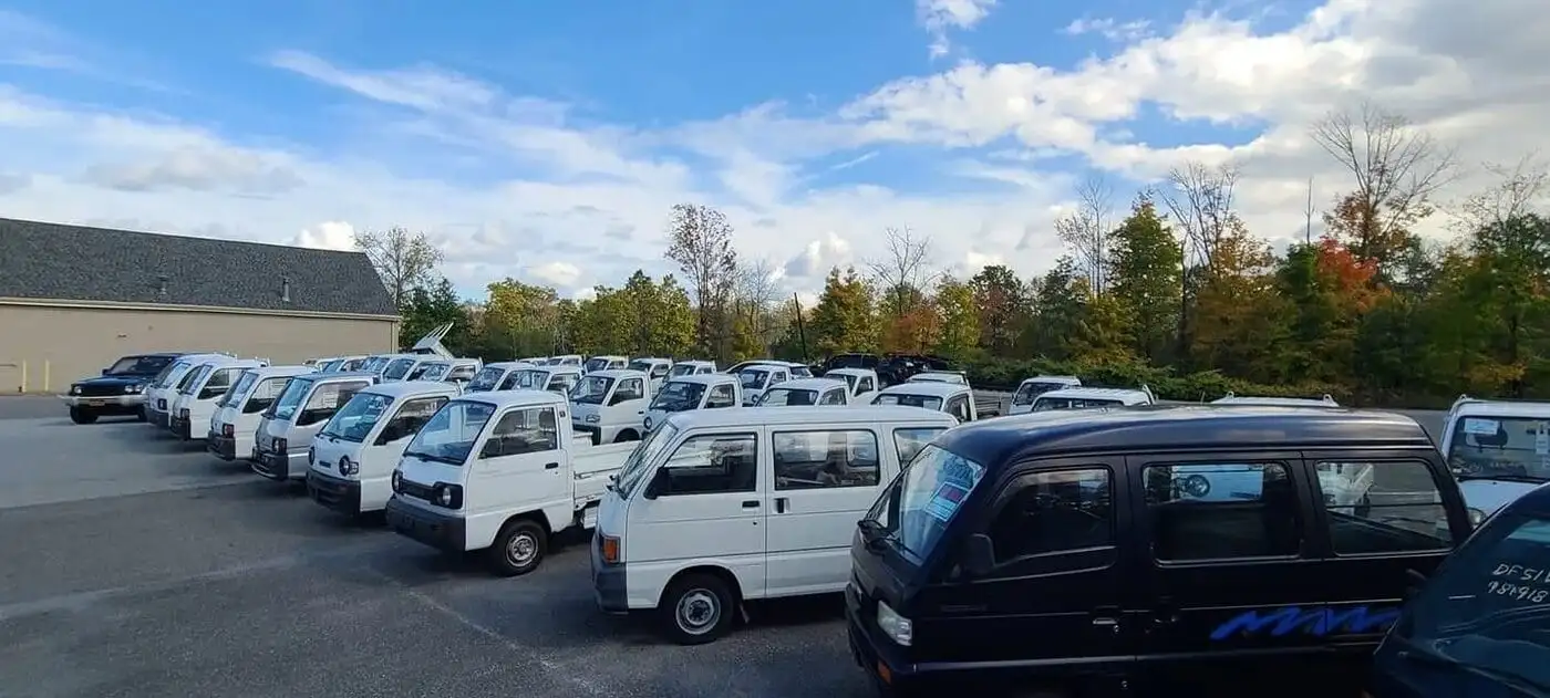 Kei vans and trucks ready to ship